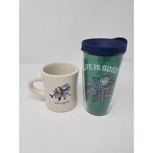 LIFE IS GOOD LOT COFFEE MUG TEVA TUMBLER JAKE